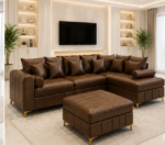 4 seater sofa for spacious homes - Lilly 4 seater brown colour sofa - Image 2