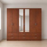 Spacious 6 Door Mirror Wardrobe with Drawers - Luxury 6 Door Wardrobe with 6 Storage Drawers