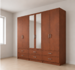 Spacious 6 Door Mirror Wardrobe with Drawers - Luxury 6 Door Wardrobe with 6 Storage Drawers - Image 2