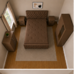 Elegant Upholstered Bed with 2 Door Wardrobe and Chest of Drawers - Image 4