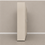 6 Door Bedroom Cashmere Gloss Wardrobe with Full Mirrors - Modern Wooden 6 Door Wardrobe - Image 4