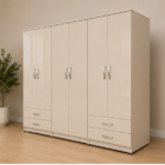 6 Door Wardrobe with Storage Drawers - Large Capacity 6 Door Wardrobe