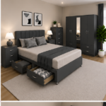 Coordinated Bedroom Interior Package with Full Storage Setup
