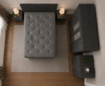 Modern Living Bedroom Furniture Package with Divan Bed, Bedside Tables and Mirrored Wardrobe - Image 5