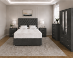 Family Charcoal Bedroom Set - Spacious Wardrobe, Chest & Side Tables - Image 4