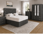 Family Charcoal Bedroom Set - Spacious Wardrobe, Chest & Side Tables - Image 3