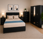 Bedroom Essentials Bundle with Large Capacity Wardrobe - Image 2