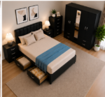 Bedroom Essentials Bundle with Large Capacity Wardrobe - Image 3