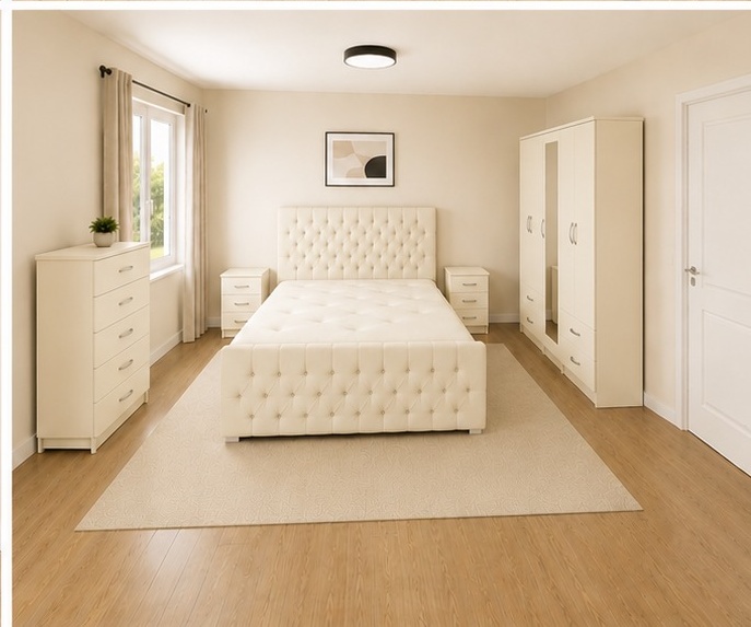 cream_bedroom_4 Premium Dream Bedroom Set | Contemporary Home Suite Elegant Florida Bedroom Set | Modern Comfort Collection - Image 1