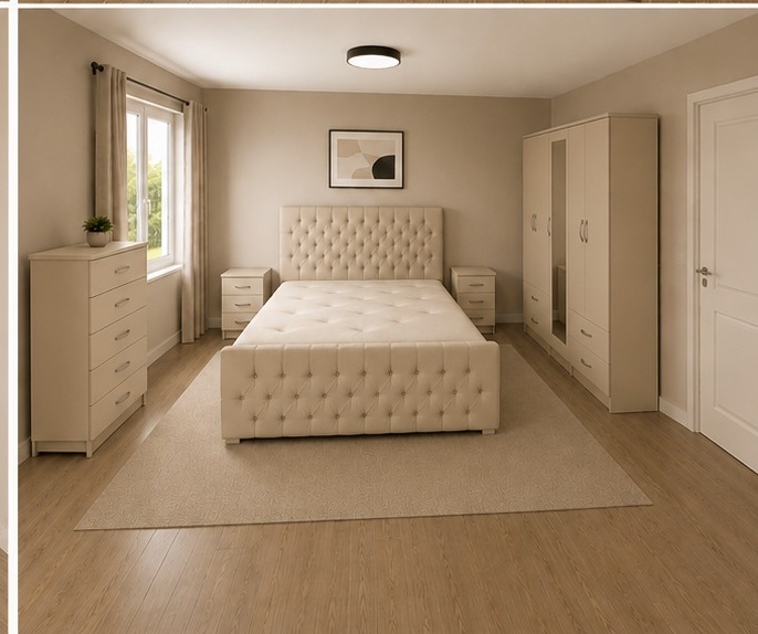 cream_room4_bottom_right Prestige Living Bedroom Set | Elegant Storage Collection Royal Haven Bedroom Set | Contemporary Furniture Series - Image 1