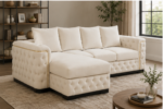Luxury Living Chesterfield Corner Sofa - Modern Chesterfield Corner Sofa - Chesterfield 4-Seater - Image 2