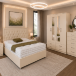 Premium Luxury Bedroom Collection – Bed, 4 Door Wardrobe & Drawers
