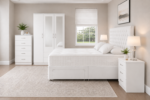 Luxury Upholstered Double Bed with Matching Wardrobe, Nightstands and Chest of Drawers - Image 4