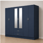 Premium 6 Door Wardrobe with 2 Mirror and 2 Storage Drawers - 6 Door Wardrobe with Mirrors - Image 2