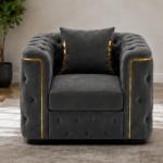 Chesterfield Accent Chair - Bold Sophistication, Unmatched Comfort - One Seater Sofa