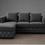 Graphite Royale Sectional Sofa - Shadow Luxe Chaise Lounge