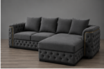 Graphite Royale Sectional Sofa - Shadow Luxe Chaise Lounge - Image 3