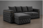 Graphite Royale Sectional Sofa - Shadow Luxe Chaise Lounge - Image 2