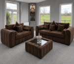 Brown Lilly 3+2 Sofa Set - Luxury Lilly 3+2 Sofa Set - Image 3