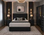 Elegant King Size Bed Suite - Six Door Wardrobe With Drawers - Five Drawer Chest - Two Bedside Tables - Image 3