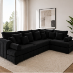 Lilly Luxury L-Shape Corner Sofa with Plush Cushions – Modern Modular Sectional Couch