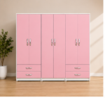 Modern 6 Door Wardrobe with 4 Drawers - Luxury 6 Door Wardrobe