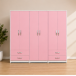 Modern 6 Door Wardrobe with 4 Drawers - Luxury 6 Door Wardrobe