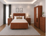 Elegant Modern Bedroom Suite with Upholstered Bed Frame - Image 5