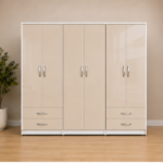 6 Door Wardrobe Design - 6 Doors & Double Drawers