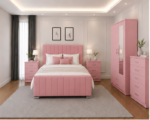 Modern Master Bedroom Furniture Set – Grey Finish - Image 4