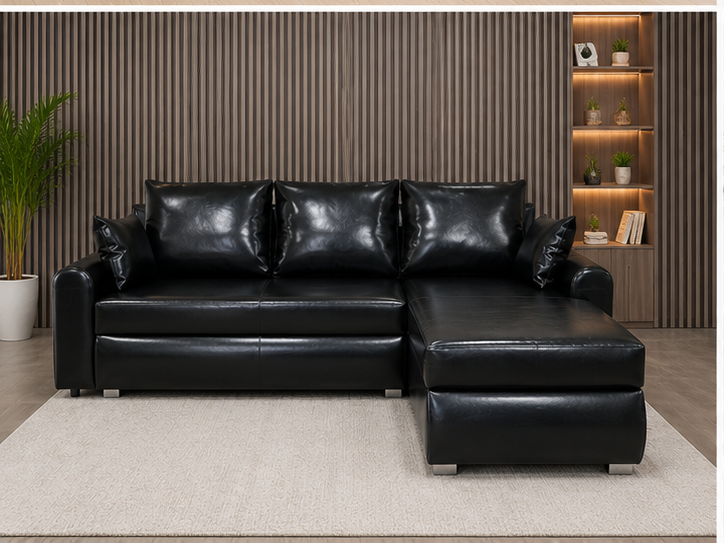 front_view_split Convertible Sofa Bed – Elegant Space Saving Sofa - Image 1