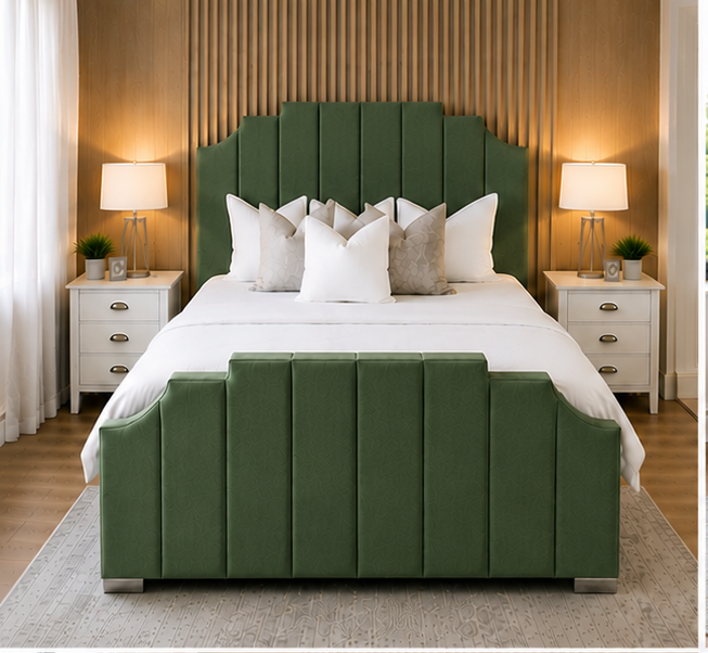 green_bed_part_1 Arizona King Size Bed with Premium Finish - Image 1