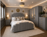 Premium Bedroom Set with 4 Door Wardrobe, Side Tables & Chest of Drawers - Image 3