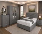 Signature Luxury Bedroom Set with 4 Door Wardrobe & Chest of Drawers - Image 2