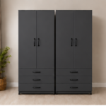 Modern Living 4 Door Wardrobe Cabinet - GrandSpace 4 Door Wardrobe Organizer