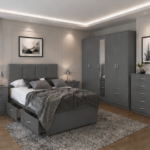 Family Charcoal Bedroom Set | Bed, Chest & Bedside Tables