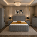 Luxury Double Bed with 2 Door Wardrobe & Chest of Drawers