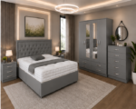 Signature Luxury Bedroom Set with 4 Door Wardrobe & Chest of Drawers