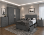 Family Charcoal Bedroom Set | Bed, Chest & Bedside Tables - Image 2