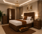 Modern 2 Door Wardrobe Bedroom Furniture Set - Image 2