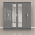 Grand Storage 6 Door Wardrobe - Modern Bedroom Storage Cabinet
