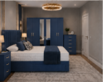 Premium Bedroom Furniture Package - King Size Bed - Six Door Wardrobe - Five Drawer Chest - Bedside Table Pair - Image 4
