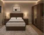 Complete King Size Bedroom Package - Six Door Mirror Wardrobe - Five Drawer Chest - Two Bedside Tables - Image 3