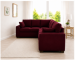 5-Seater L-Shaped Corner Sofa – Red Colour Modern 5-Seater Corner Sofa - Image 2