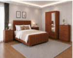 Elegant Modern Bedroom Suite with Upholstered Bed Frame - Image 3