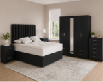 Luxury Storage Bedroom Furniture Set – Bed, Chest, Bedside Tables & Wardrobe - Image 5