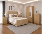 Luxury Upholstered Bed Set with Matching Storage Furniture - Image 5