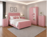Modern Master Bedroom Furniture Set – Grey Finish - Image 2