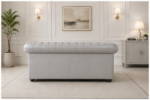 Elegant Chesterfield Upholstered Two-Seater Couch - Modern Chesterfield 2-Seater Leather Sofa - Image 5
