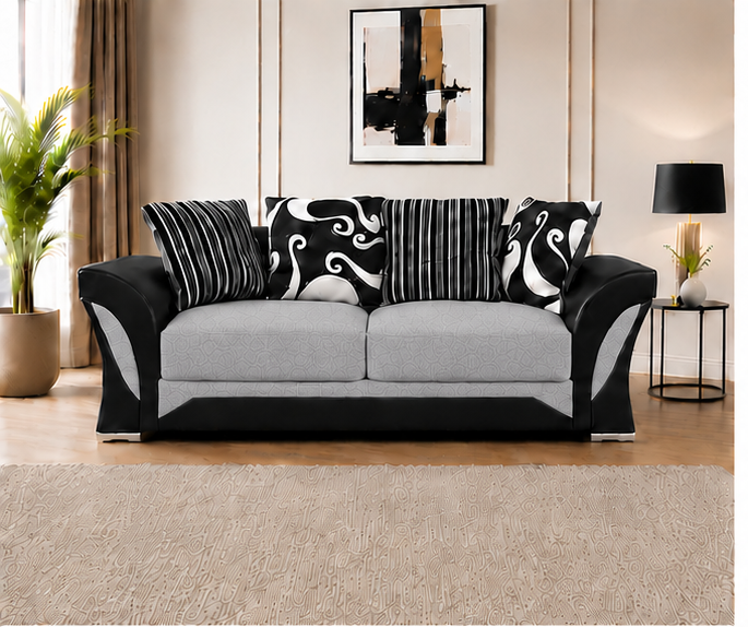 light_grey_sofa_view_1 Shannon 3 Seater Sofa - Shannon Living Room 3 Seater Sofa - Image 1